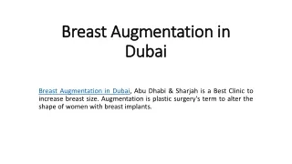 breast augmentation in dubai