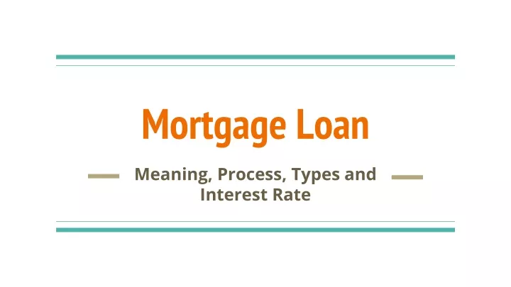 mortgage loan