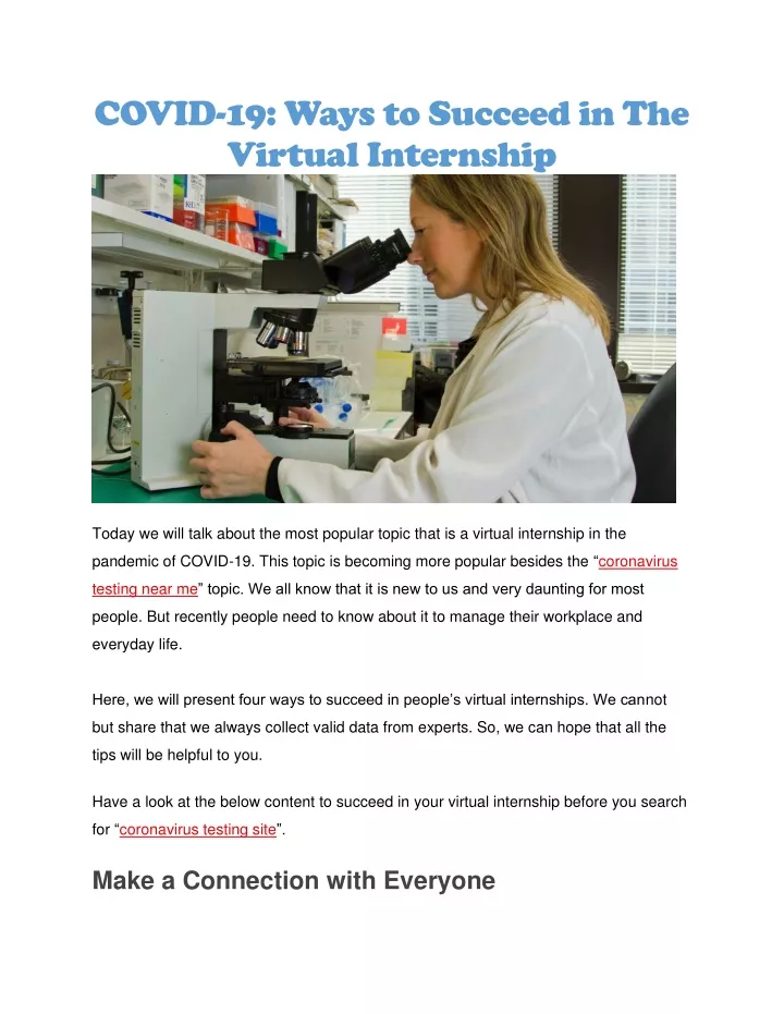 covid 19 ways to succeed in the virtual internship
