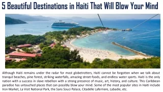 5 Beautiful Destinations in Haiti That Will Blow Your Mind