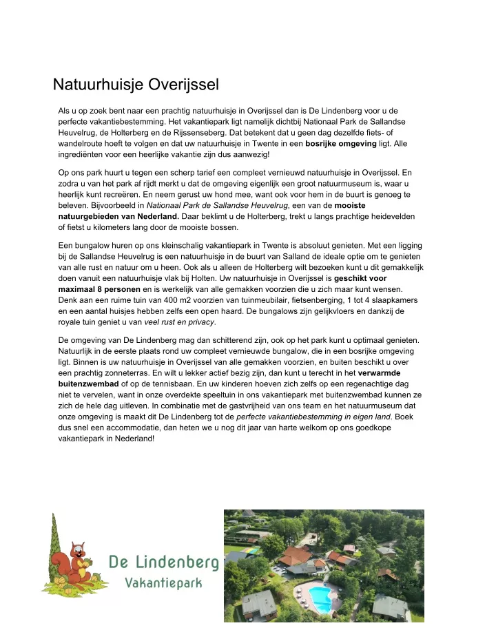 natuurhuisje overijssel