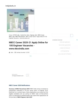 NBCC Career 2020 - NBCC Jobs | NBCC Recruitment