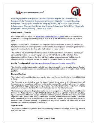 global lymphedema diagnostics market research