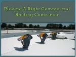 Picking A Right Commercial Roofing Contractor