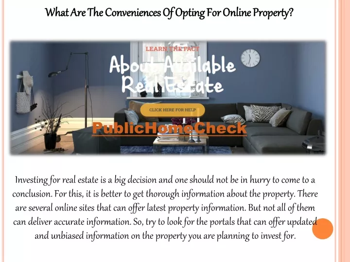 what are the conveniences of opting for online