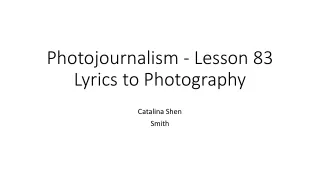 Lesson 83 - Lyrics to Photography