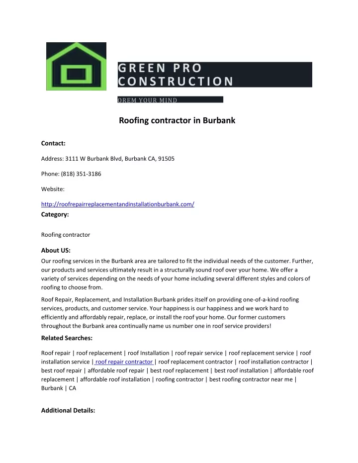 green pro construction