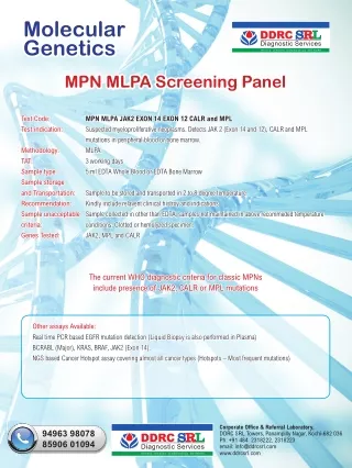 MPN MLPA Screening Panel
