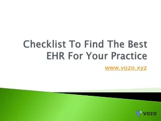 checklist to find the best ehr for your practice