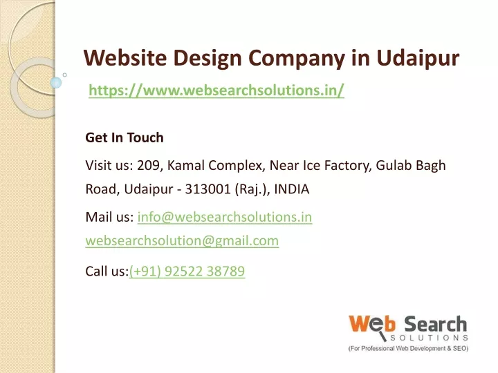website design company in udaipur https www websearchsolutions in