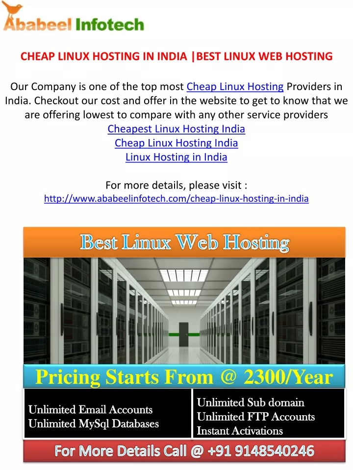 cheap linux hosting in india best linux