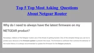 Netgear Router Login Setup Wizard