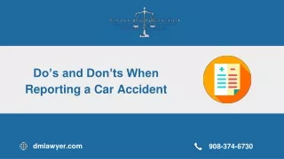 do s and don ts when reporting a car accident
