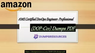 Amazon DOP-C01 Dumps PDF | DOP-C01 Exam Study Material | DumpsResources.com