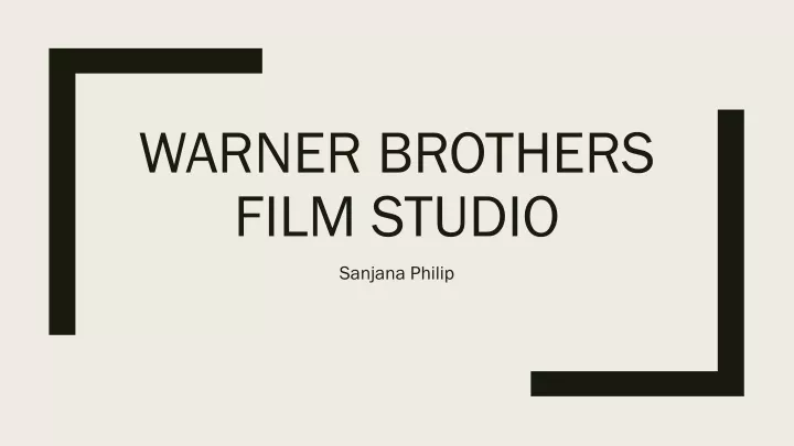warner brothers film studio