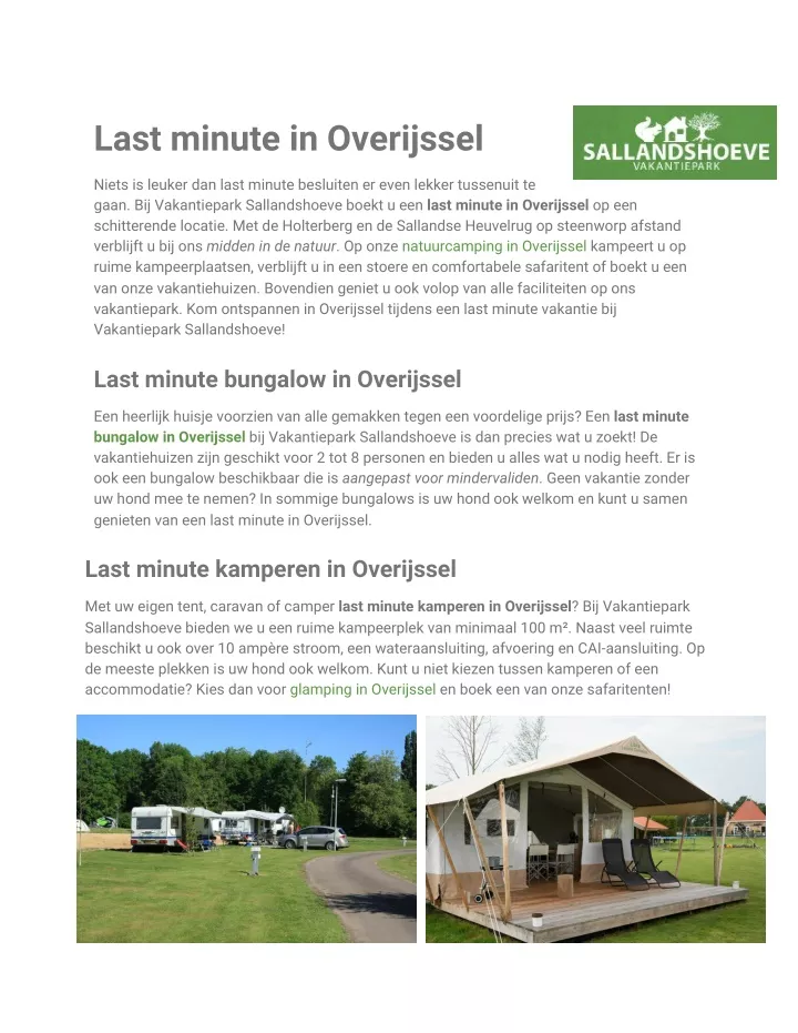 last minute in overijssel