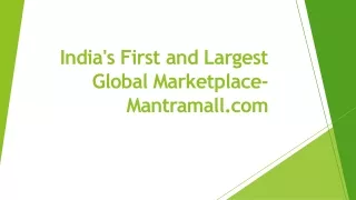 Shop Online on Mantra Mall | India to International Shipping Made easy