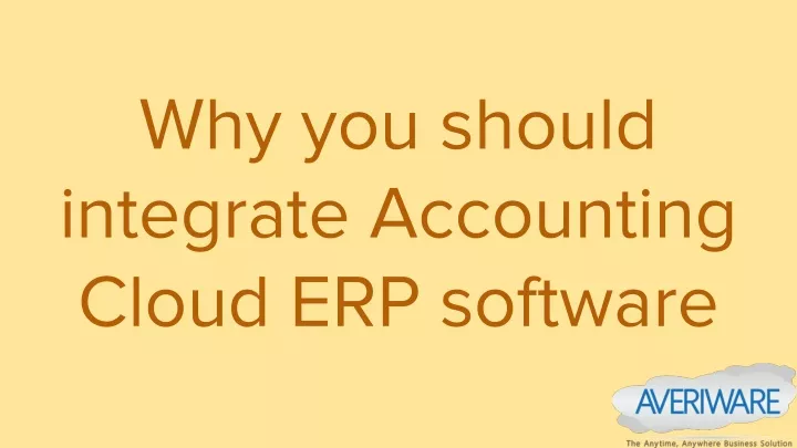 why you should integrate accounting cloud