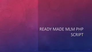 ready made mlm php script