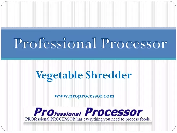 professional processor