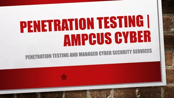 penetration testing ampcus cyber