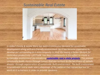 sustainable real estate