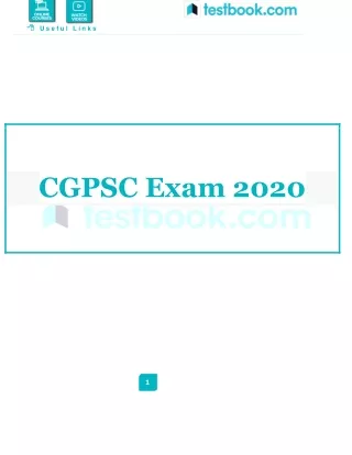 CGPSC Exam Pattern
