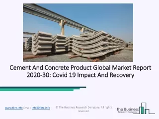 Global Cement And Concrete Product Market Overview And Top Key Players by 2030