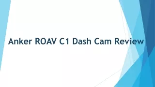 Anker ROAV C1 Dash Cam