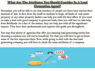 what are the attributes you should consider