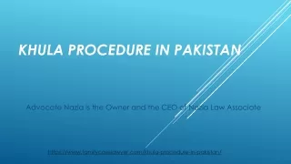 Legal Khula Procedure in Pakistan in 2020 - Advocate Nazia