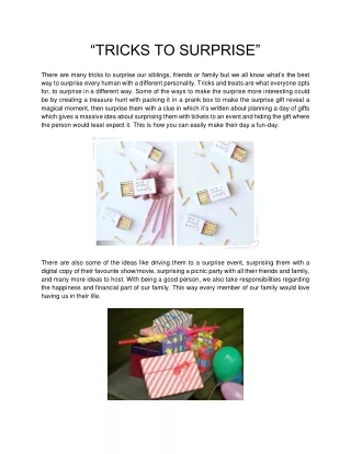 tricks to surprise