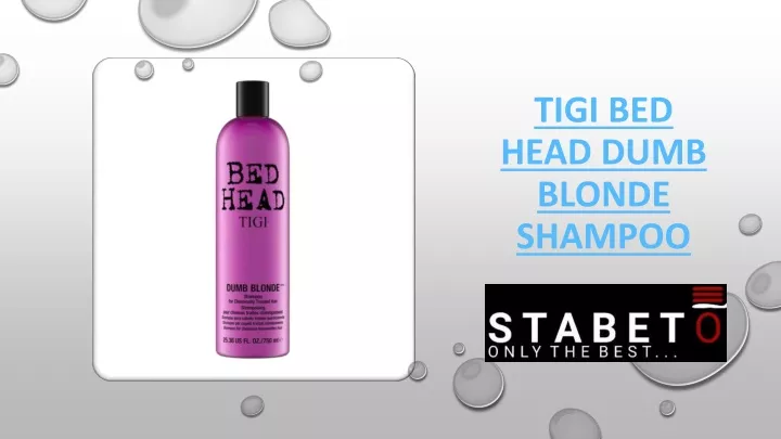 tigi bed head dumb blonde shampoo