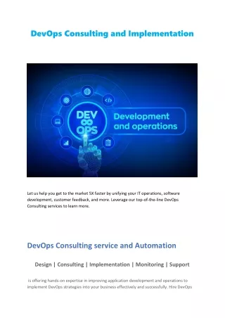 devops consulting and implementation