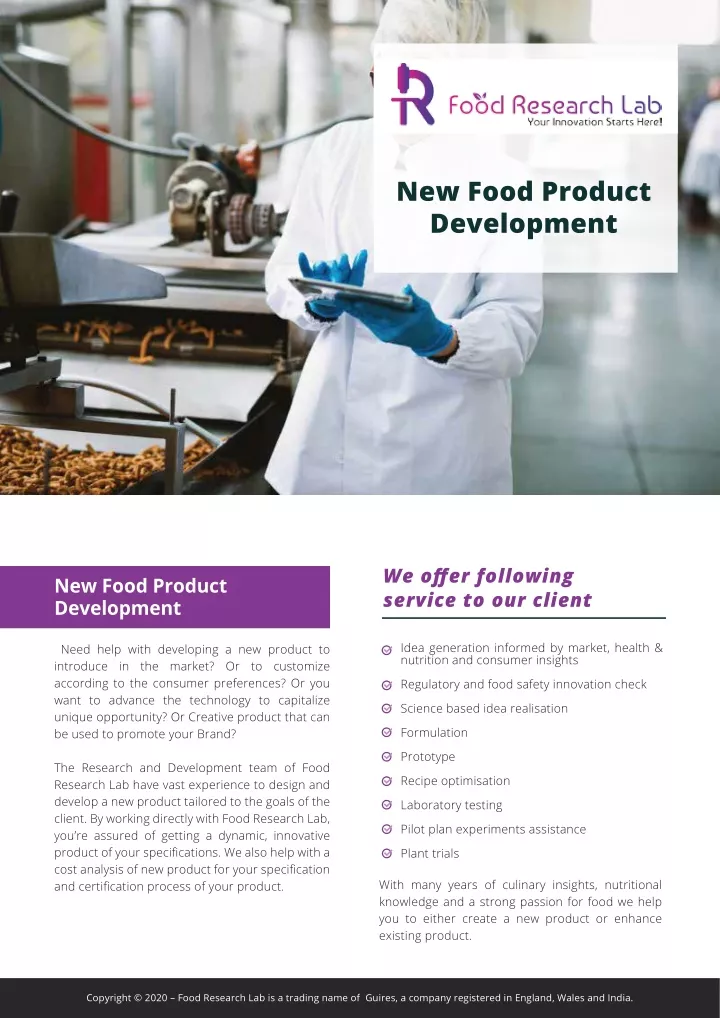 new food product development
