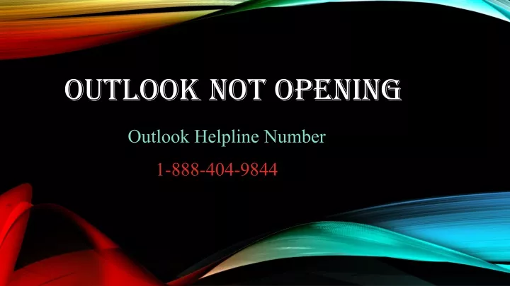 outlook not opening