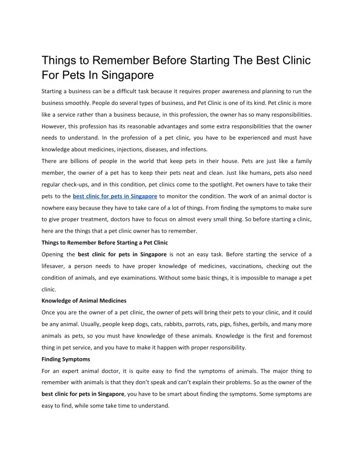 things to remember before starting the best