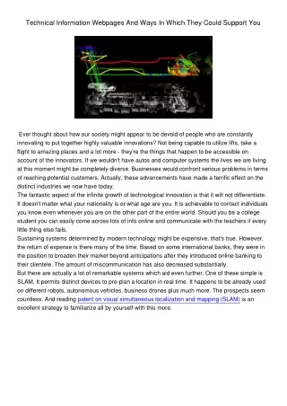 technical information webpages and ways in which