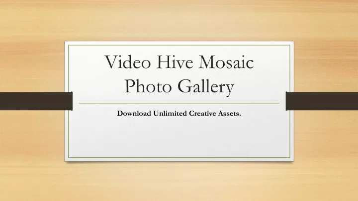 video hive mosaic photo gallery