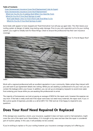7 Dangers Of A Leaking Roof