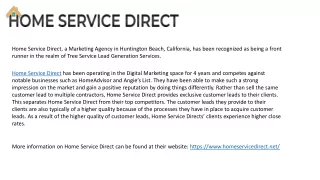 Home Service Direct at the Forefront of Tree Service Lead Generation