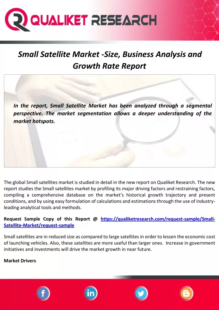 small satellite market size business analysis