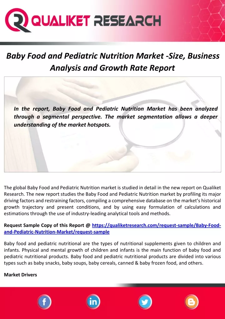 baby food and pediatric nutrition market size