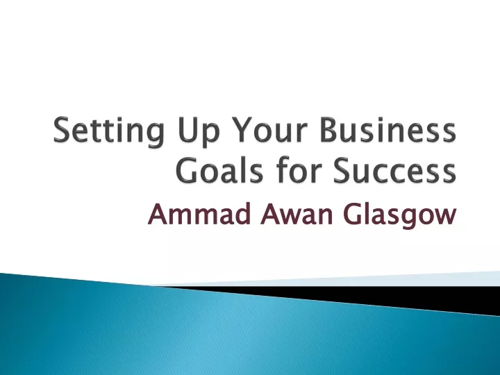 setting up your business goals for success