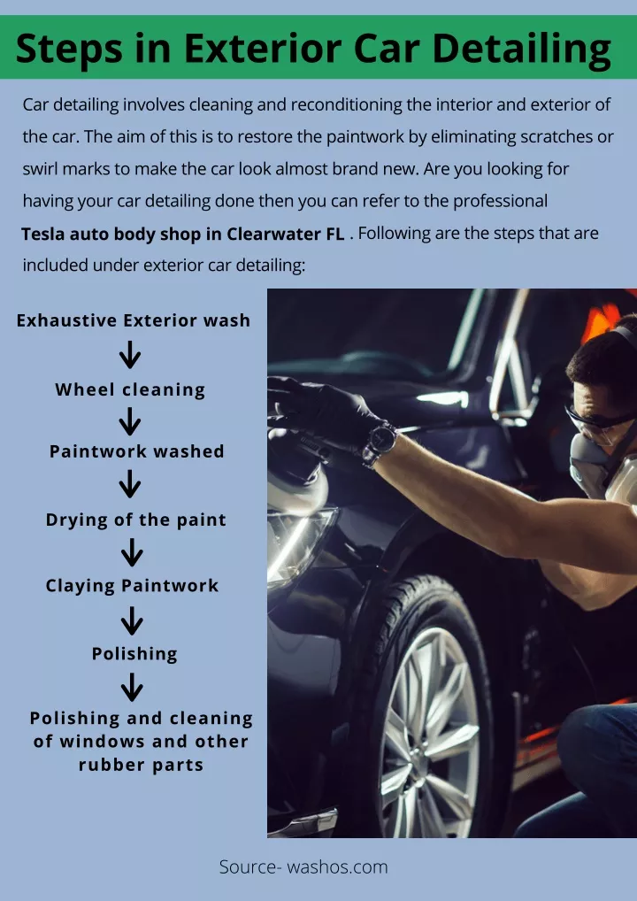 steps in exterior car detailing