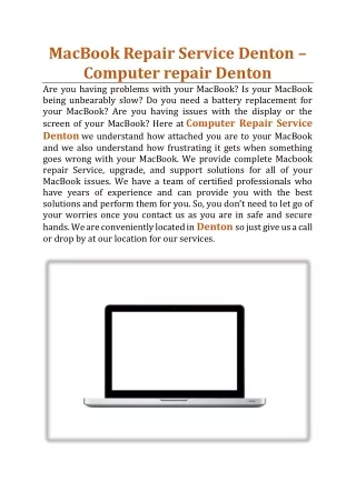 macbook repair service denton computer repair