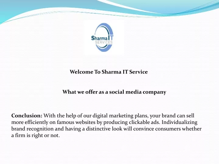 welcome to sharma it service