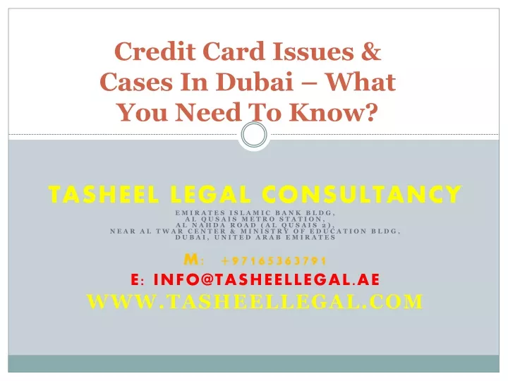 credit card issues cases in dubai what you need to know