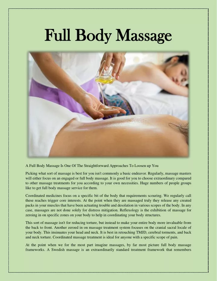 full body massage full body massage