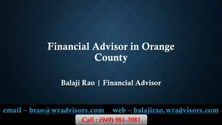 Financial Advisor in Orange County